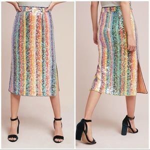 Sold-Anthropologie Sequined Palette Skirt size 4